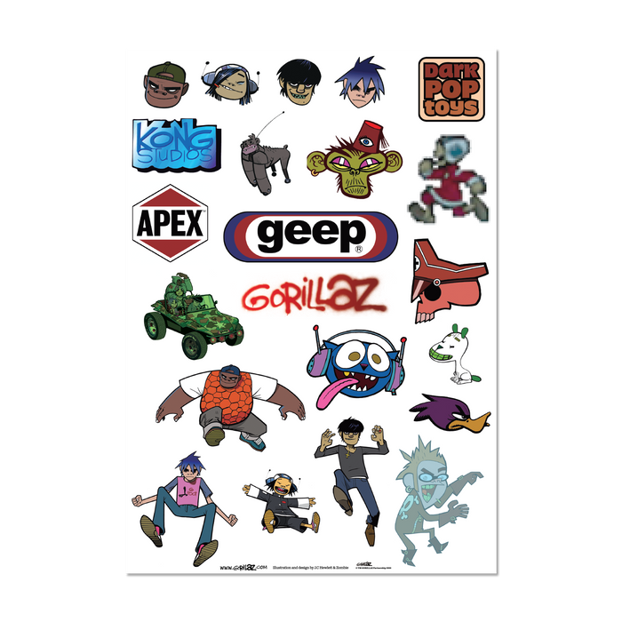 Gorillaz Sticker Sheet