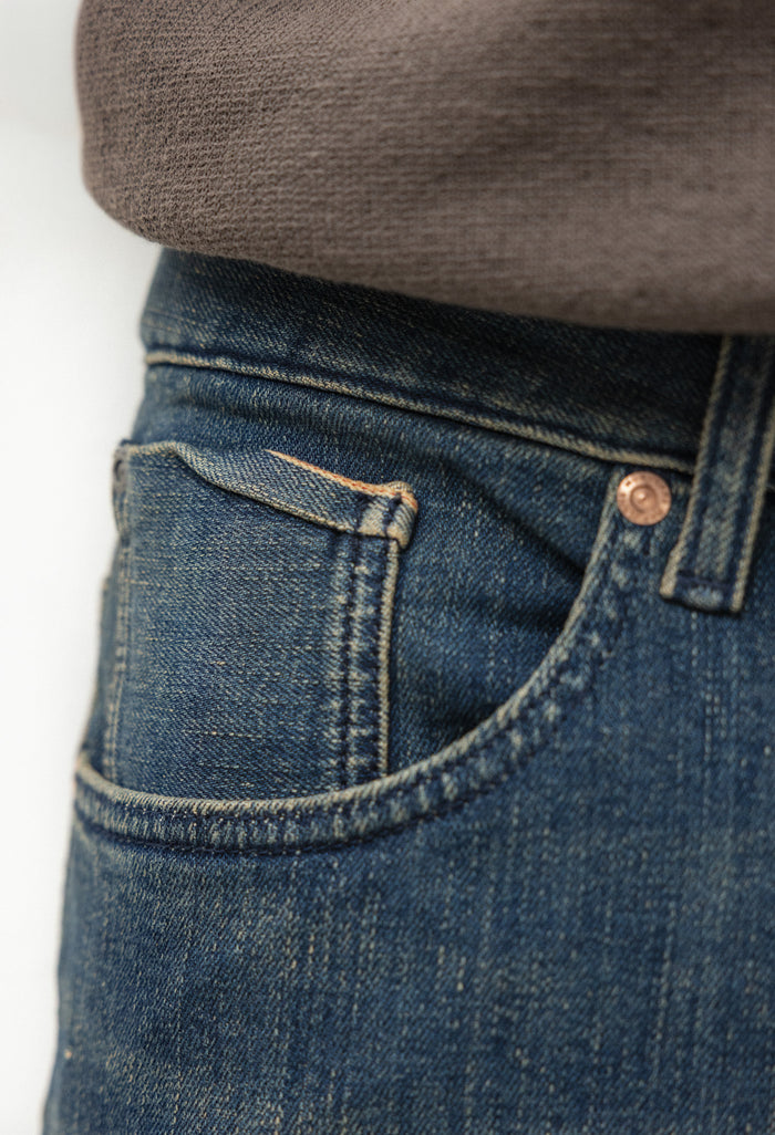 Hank Mid Tapered Selvedge - Earth Blue