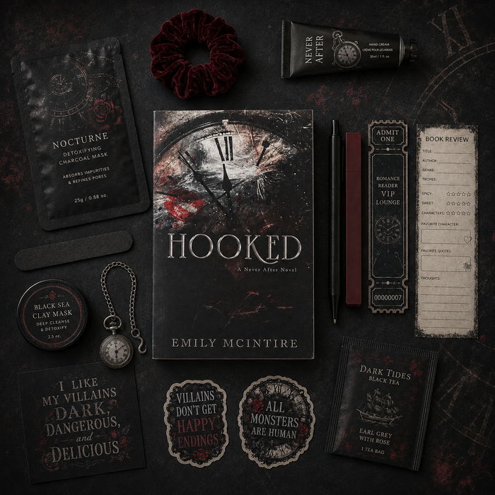 Hooked by Emily McIntire Featured Book Date Box | Dark Villain Romance with Reader Accessories