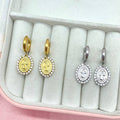 Hoops con madonnina bril - Iride Shop - Accessori da Donna