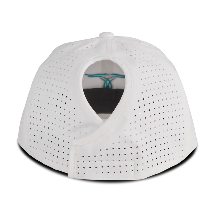 Ladies Ponytail Cap - White Ladies Cap Western Fashion by Lane