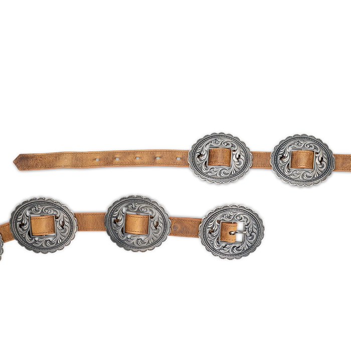 Lane Silver Concho Belt - Desert Clay Belt Western Fashion by Lane