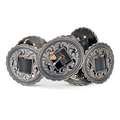 Lane Silver Concho Belt - Jet Black Belt Western Fashion by Lane