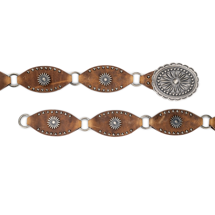 Lane Silver Disc Belt - Desert Clay Belt Western Fashion by Lane
