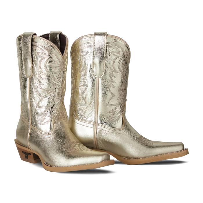 Lil' Lane Girls Smokeshow Boot - Champagne Metallic Kids Boots Champagne Metallic Western Fashion by Lane