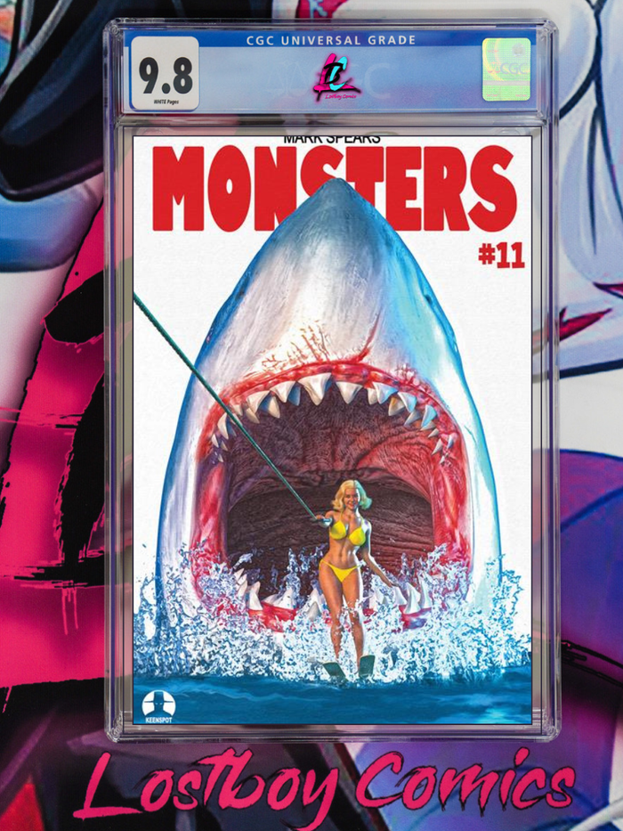 MARK SPEARS MONSTERS #11 SHARK WEEK JAWS 2 HOMAGE CGC 9.8