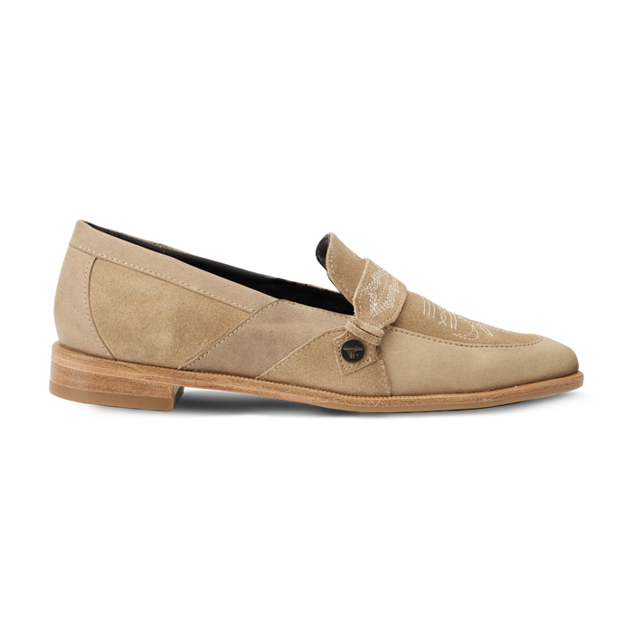 Martingale Loafer - Latte Suede Shoe Western Fashion by Lane