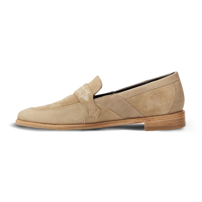 Martingale Loafer - Latte Suede Shoe Western Fashion by Lane
