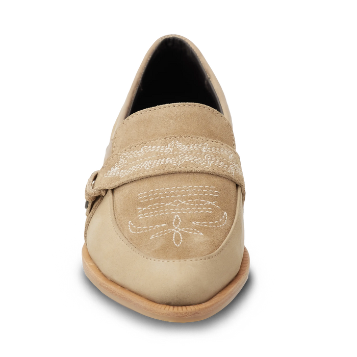 Martingale Loafer - Latte Suede Shoe Western Fashion by Lane