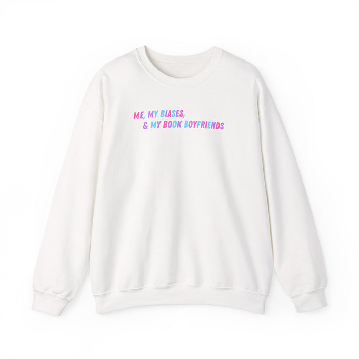 ME, MY BIASES, & MY BOOK BOYFRIENDS (color) Crewneck Sweatshirt