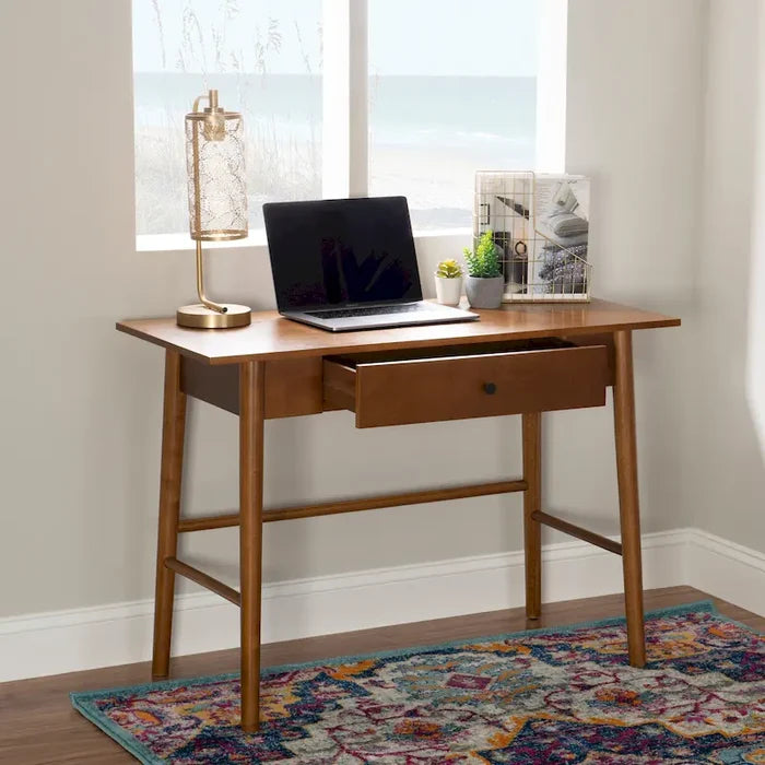 Mid-Century Modern Writing Desk with Single Drawer