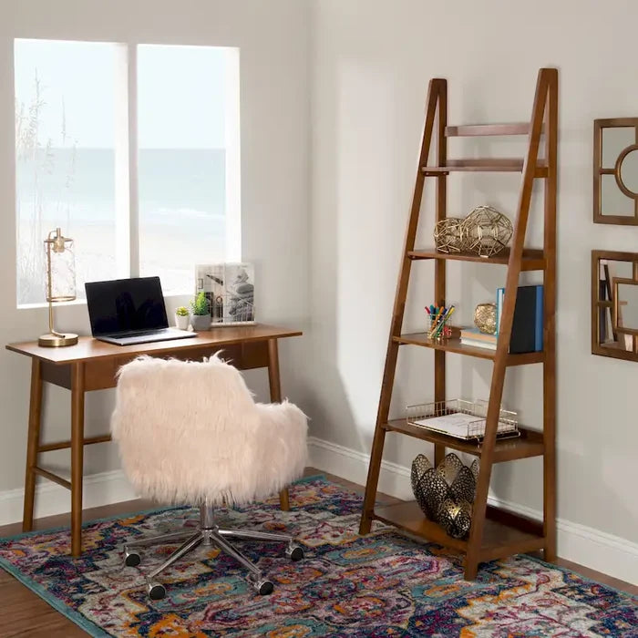 Mid-Century Modern Writing Desk with Single Drawer