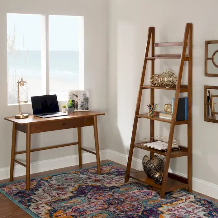 Mid-Century Modern Writing Desk with Single Drawer