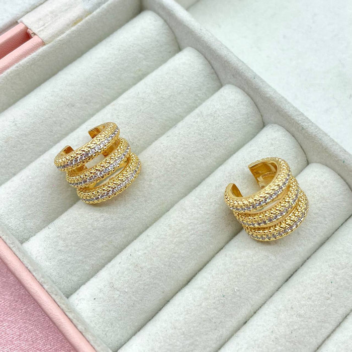 Mono ear cuff triple bril