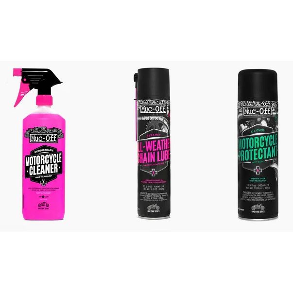 Muc-Off Motorcycle Wash, Protect, & Lube Kit