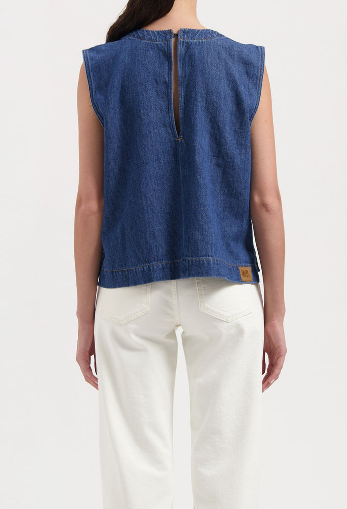 Noa Top - Stone Indigo