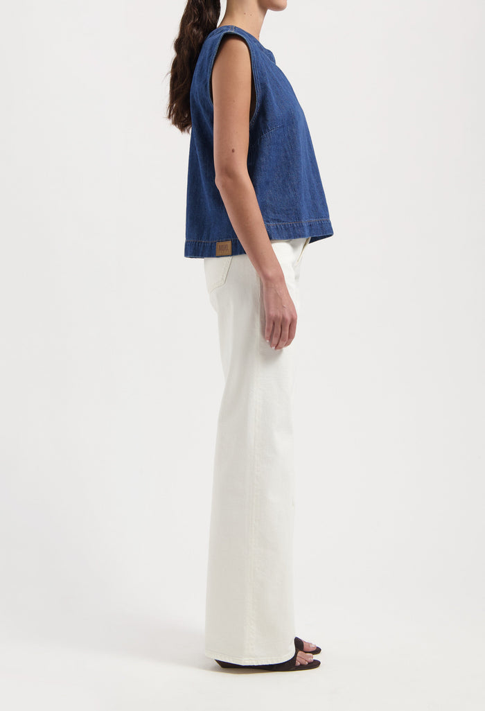 Noa Top - Stone Indigo