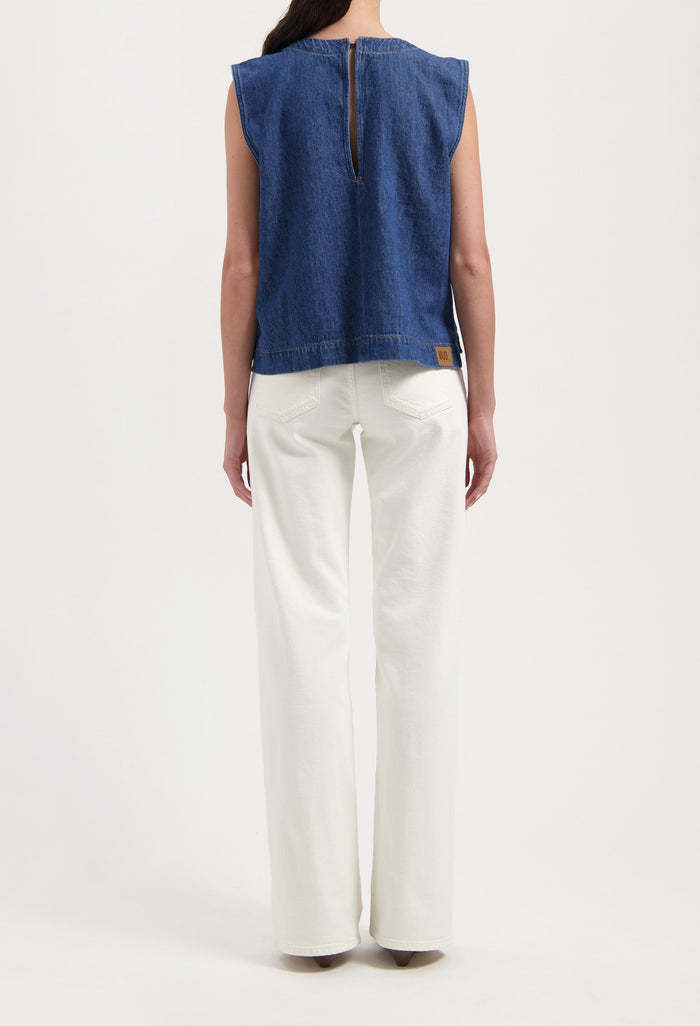 Noa Top - Stone Indigo