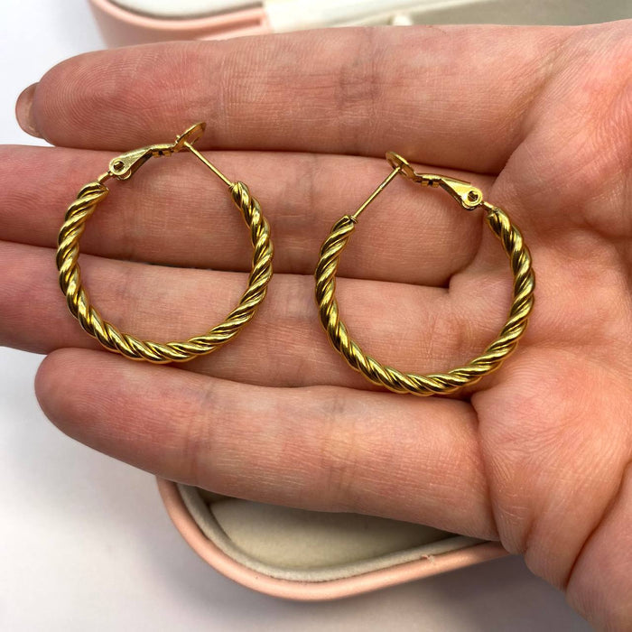 Orecchini a cerchio intrecciati - Iride Shop - Accessori da Donna