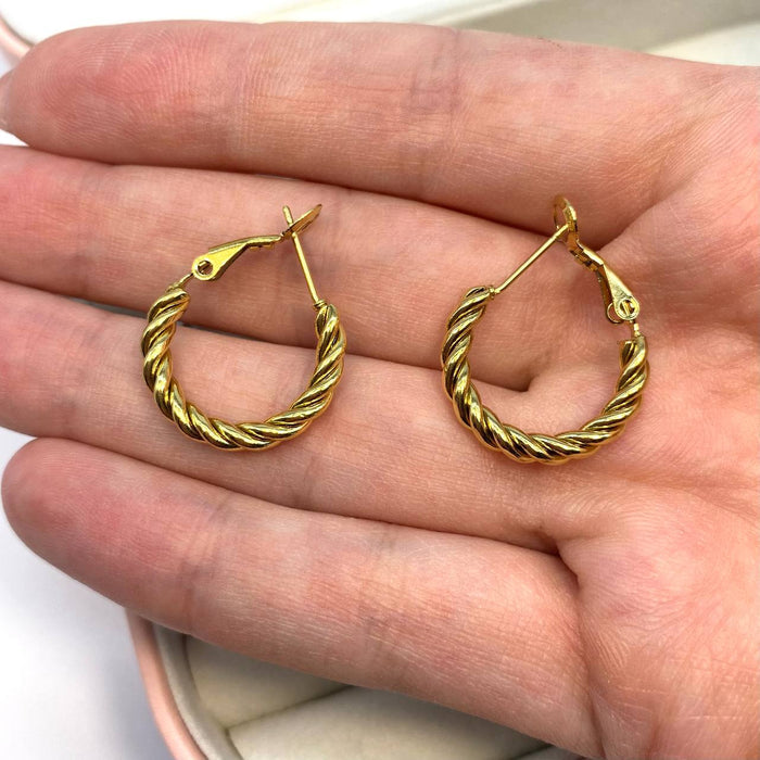 Orecchini a cerchio intrecciati - Iride Shop - Accessori da Donna