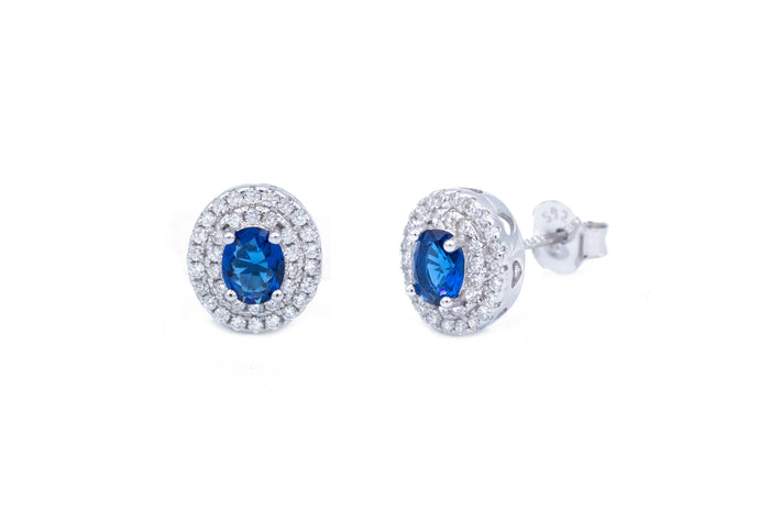 Orecchini a lobo circle diamond in argento 925 - Iride Shop - Accessori da Donna