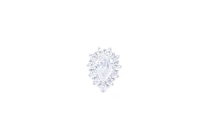 Orecchini a lobo cristal oval in argento 925 - Iride Shop - Accessori da Donna