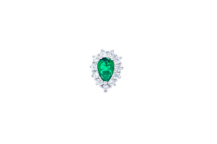 Orecchini a lobo cristal oval in argento 925 - Iride Shop - Accessori da Donna