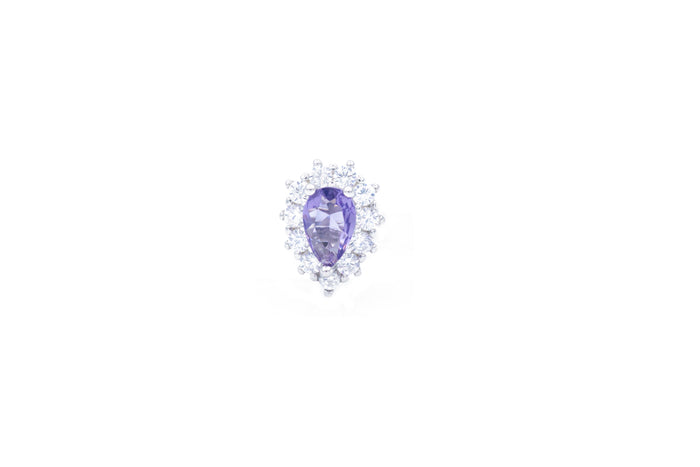 Orecchini a lobo cristal oval in argento 925 - Iride Shop - Accessori da Donna