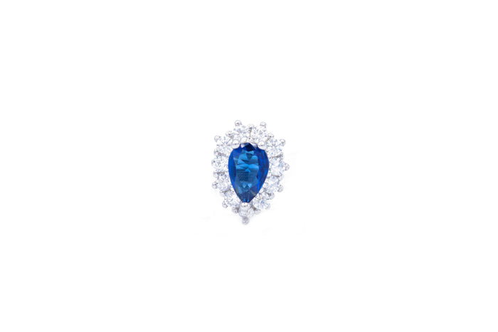 Orecchini a lobo cristal oval in argento 925 - Iride Shop - Accessori da Donna