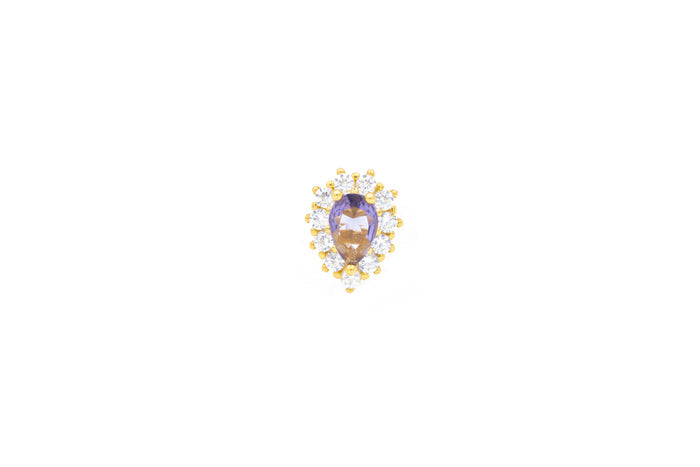 Orecchini a lobo cristal oval in argento 925 - Iride Shop - Accessori da Donna