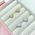 Orecchini a lobo cuore bril - Iride Shop - Accessori da Donna