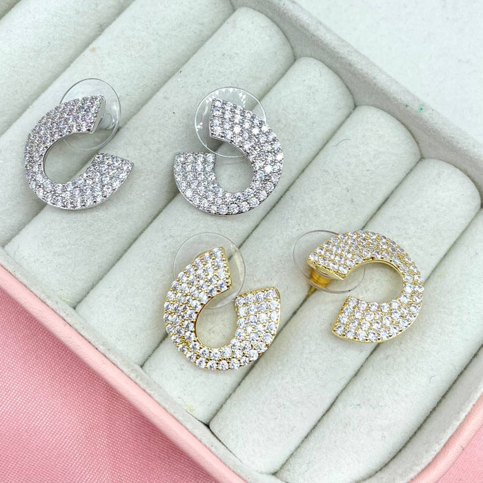 Orecchini a lobo fascia bril - Iride Shop - Accessori da Donna