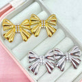 Orecchini a lobo fiocco con brillantini - Iride Shop - Accessori da Donna