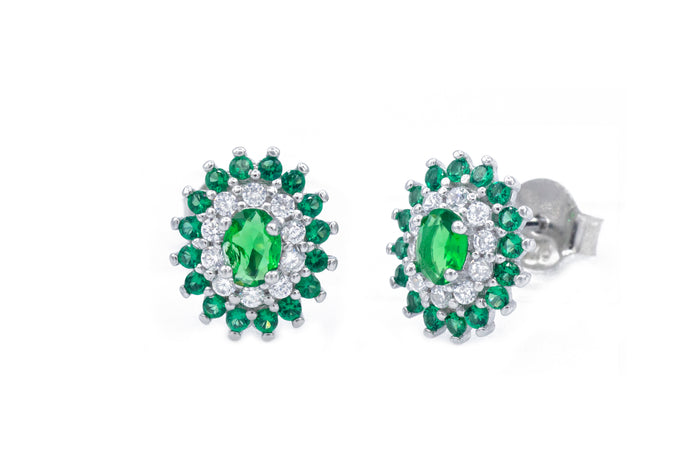 Orecchini a lobo kate cristal in argento 925 - Iride Shop - Accessori da Donna