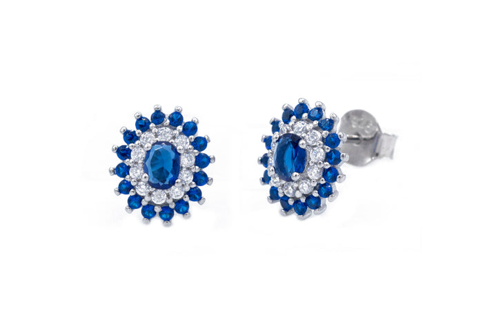 Orecchini a lobo kate cristal in argento 925 - Iride Shop - Accessori da Donna