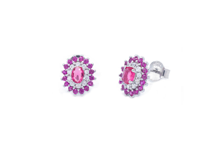 Orecchini a lobo kate cristal in argento 925 - Iride Shop - Accessori da Donna