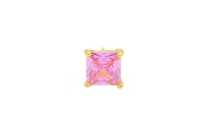 Orecchini a lobo quadrati colour simply in argento 925
