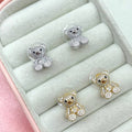 Orecchini a lobo teddy bril