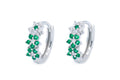 Orecchini cerchietti con foglioline in argento 925 - Iride Shop - Accessori da Donna