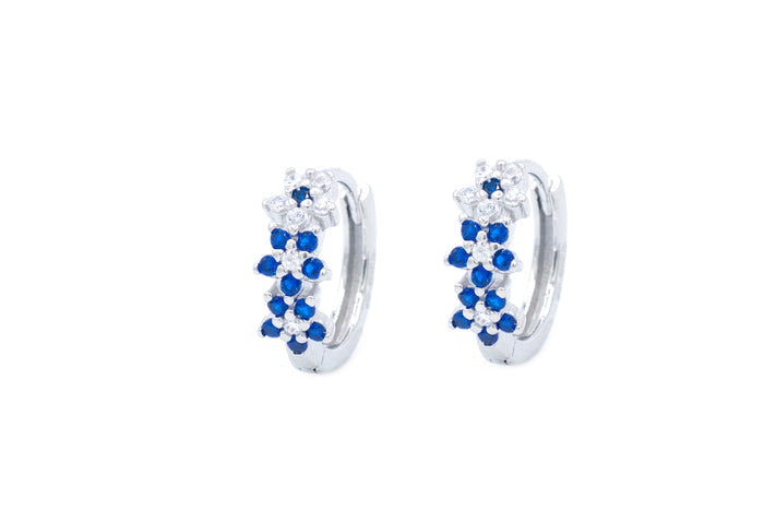 Orecchini cerchietti con foglioline in argento 925 - Iride Shop - Accessori da Donna