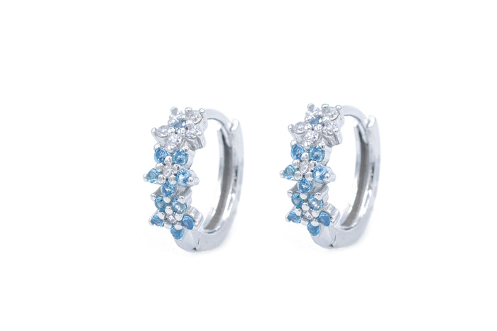 Orecchini cerchietti con foglioline in argento 925 - Iride Shop - Accessori da Donna