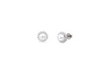 Orecchini circle con madreperla e strass in argento 925