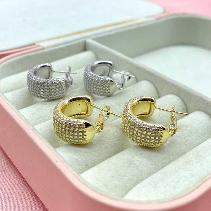 Orecchini Circle con strass - Iride Shop - Accessori da Donna