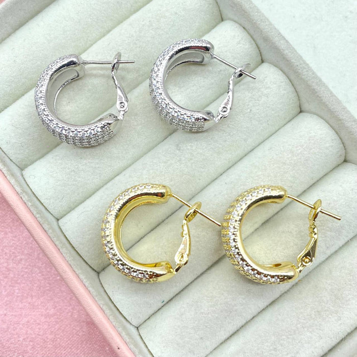 Orecchini Circle con strass - Iride Shop - Accessori da Donna