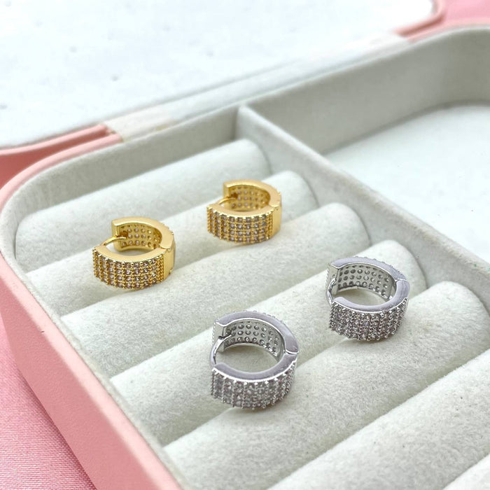 Orecchini circle total bril - Iride Shop - Accessori da Donna