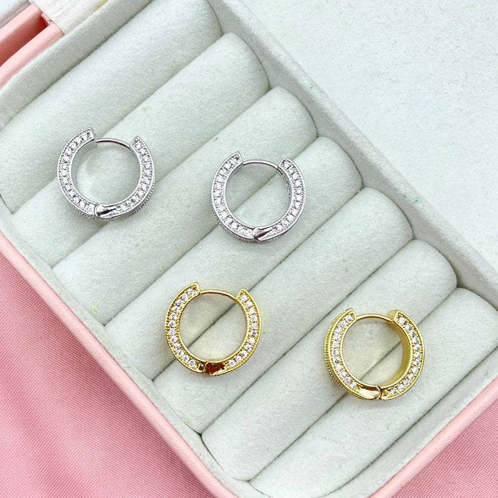 Orecchini cirlce strass