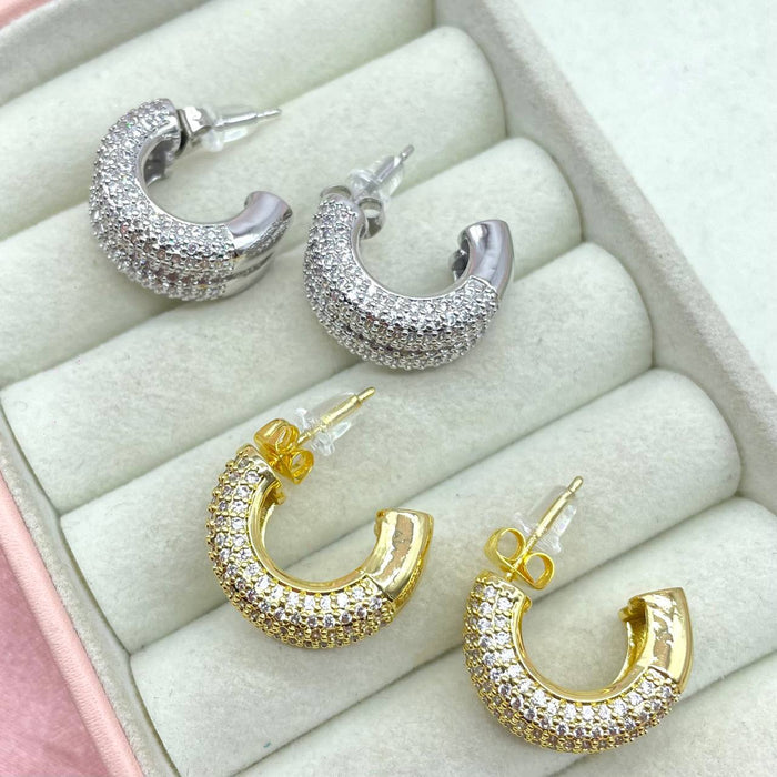 Orecchini double circle brill - Iride Shop - Accessori da Donna