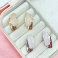 Orecchini double geometric brill - Iride Shop - Accessori da Donna