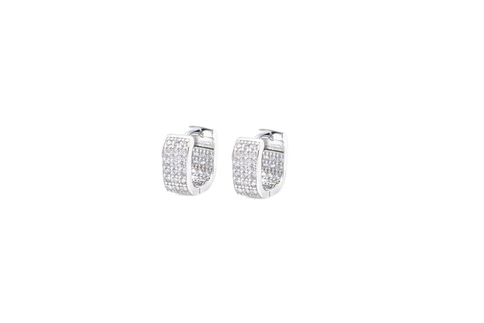 Orecchini geometric brill in argento 925
