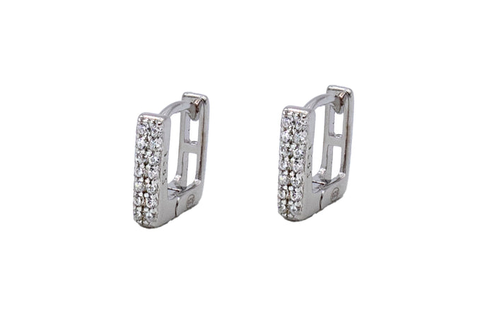 Orecchini geometric slim bril in argento 925